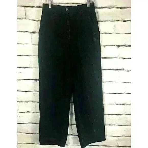 Wilfred Free Women's  High Rise Wide Leg Size 6 Black Jeans Big Pockets - Picture 1 of 8